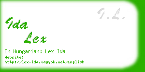 ida lex business card